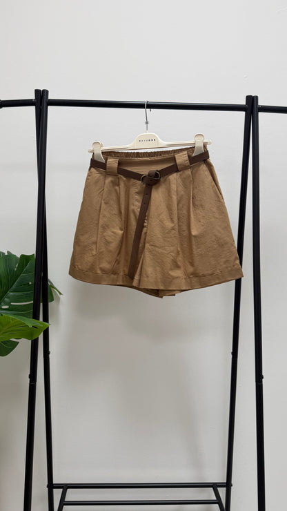 Shorts a Campana con Risvolto cammello HaveOne