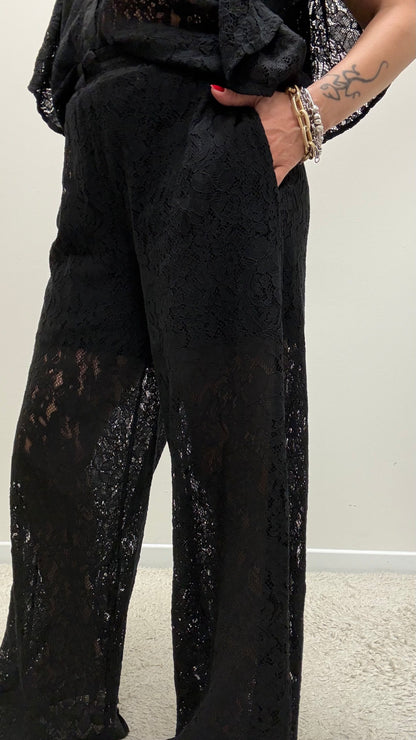 Pantalone Pizzo Nero Susy Mix