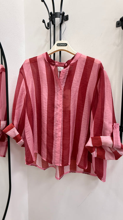 Camicia Riga Rosso india e Rosa HaveOne
