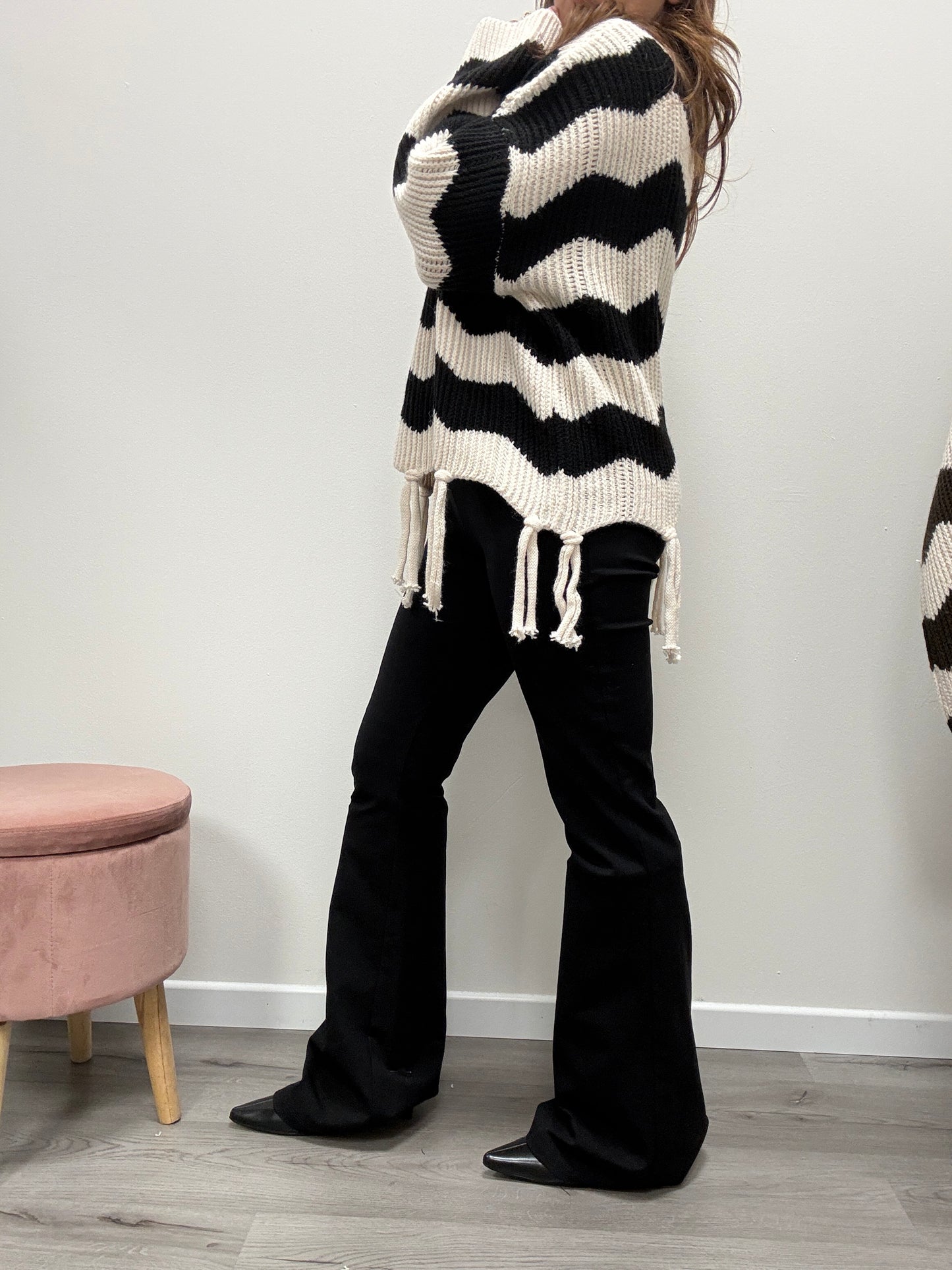 Pantaloni zampa Haveone nero