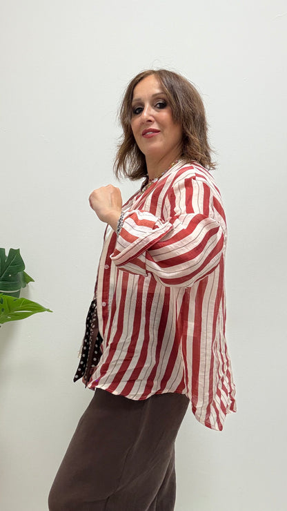 Camicia Righe Rosse HaveOne