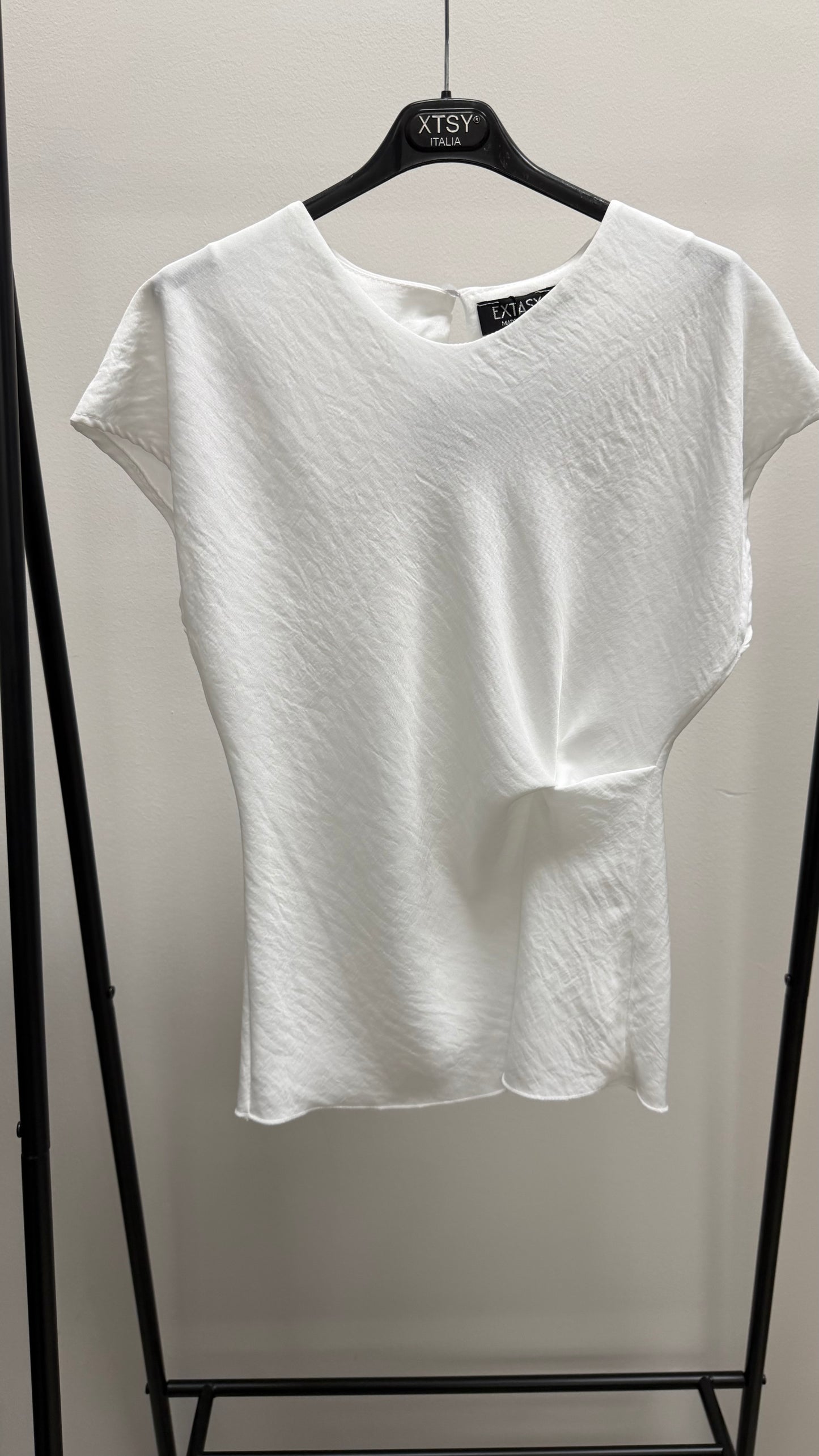 Maglia bianca con ripresa sul fianco Extasy