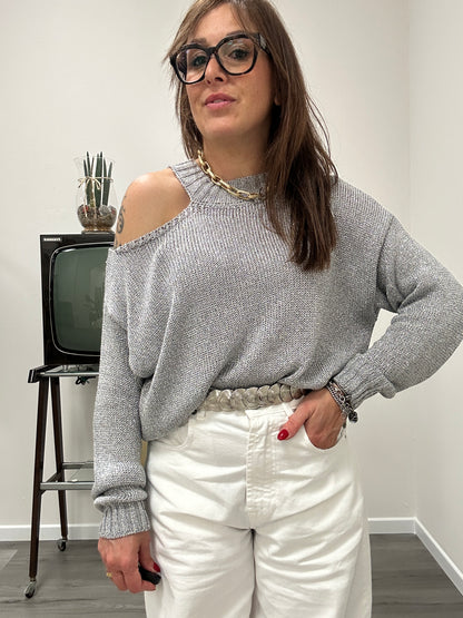 Susy mix maglia cut out Silver
