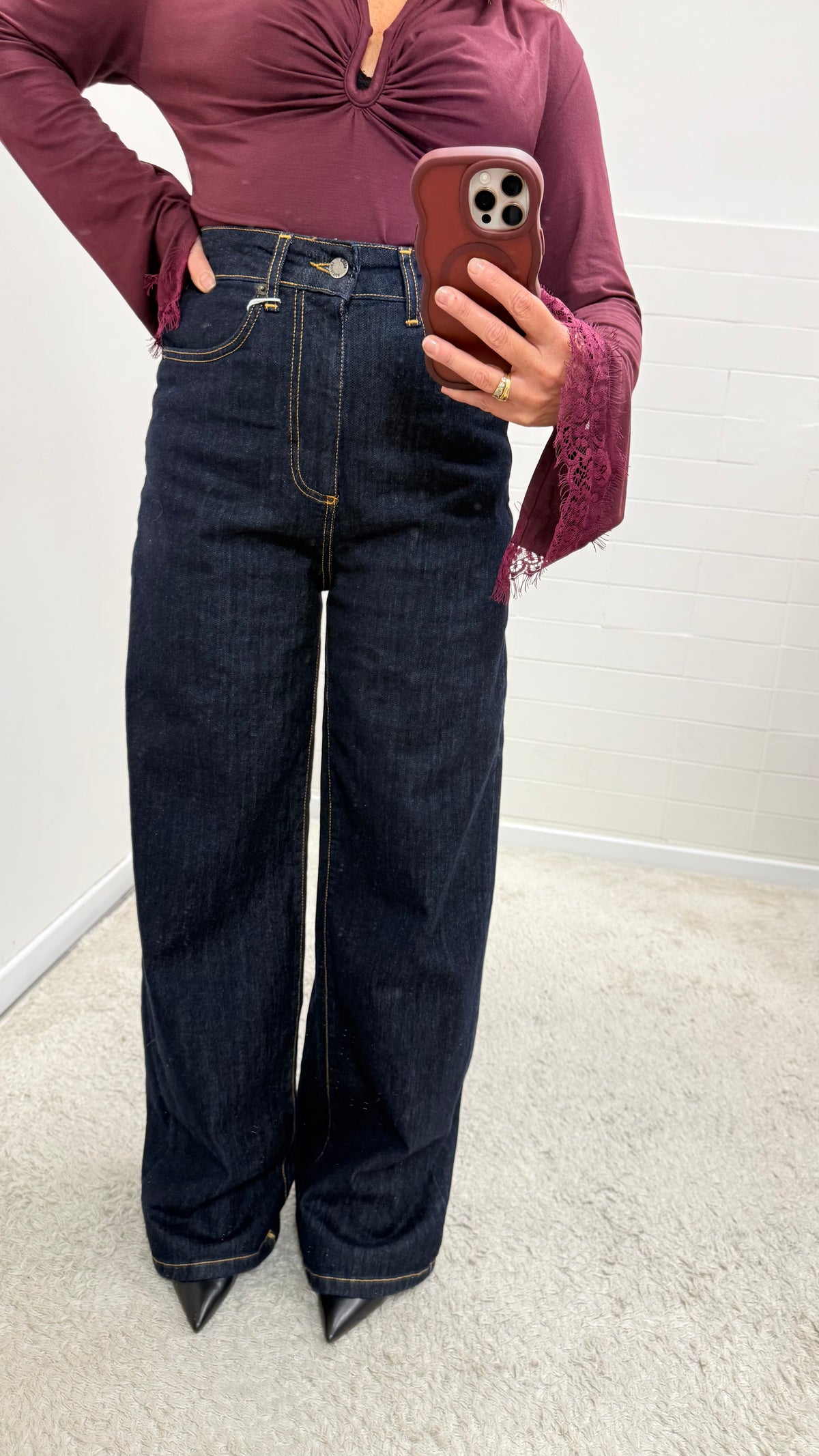 Denim Wide Leg Lavaggio Scuro Motel Art.ZOE-756