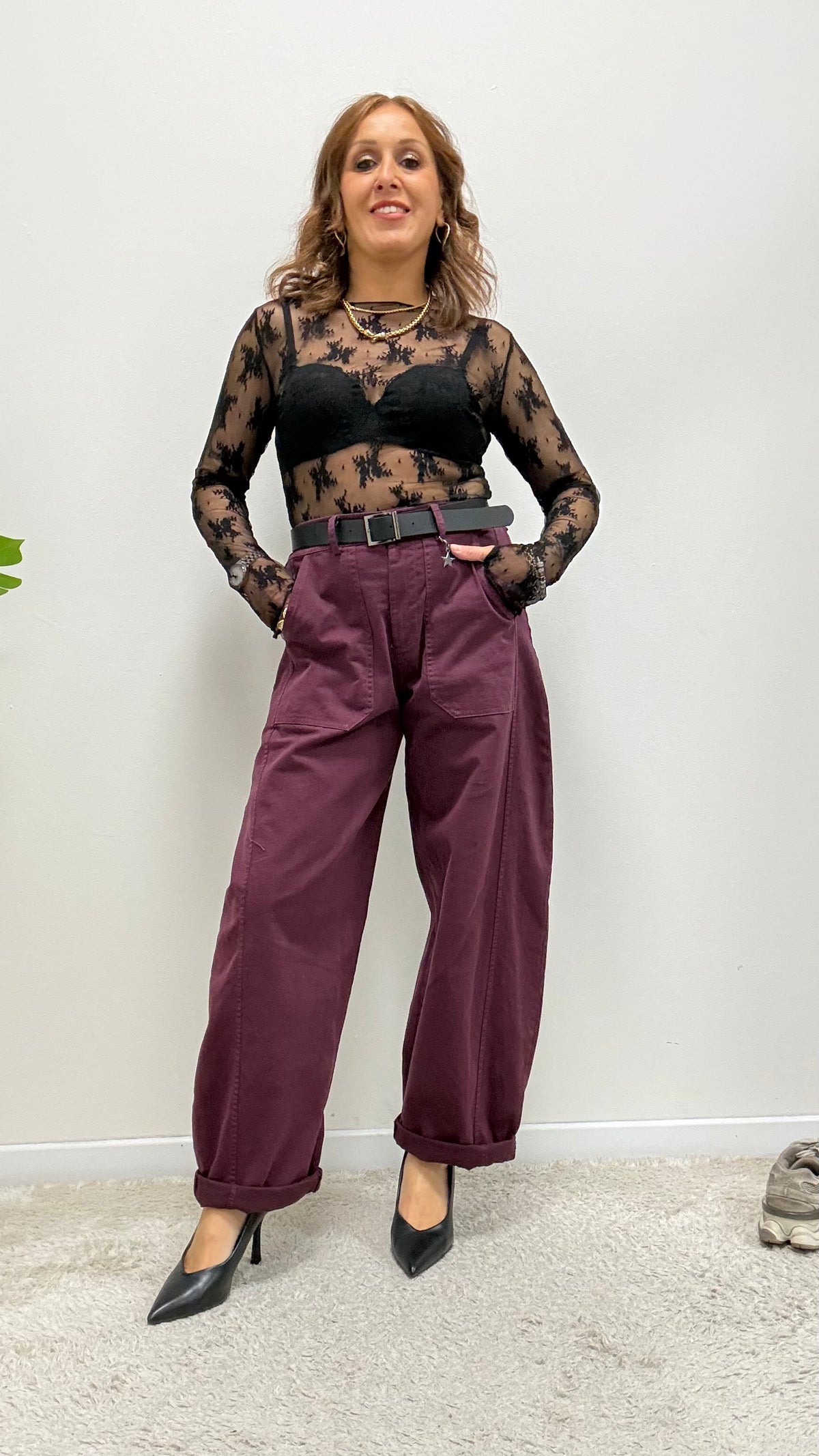 Pantalone Balloon Stellina bordeaux Susy Mix Art.58300P27