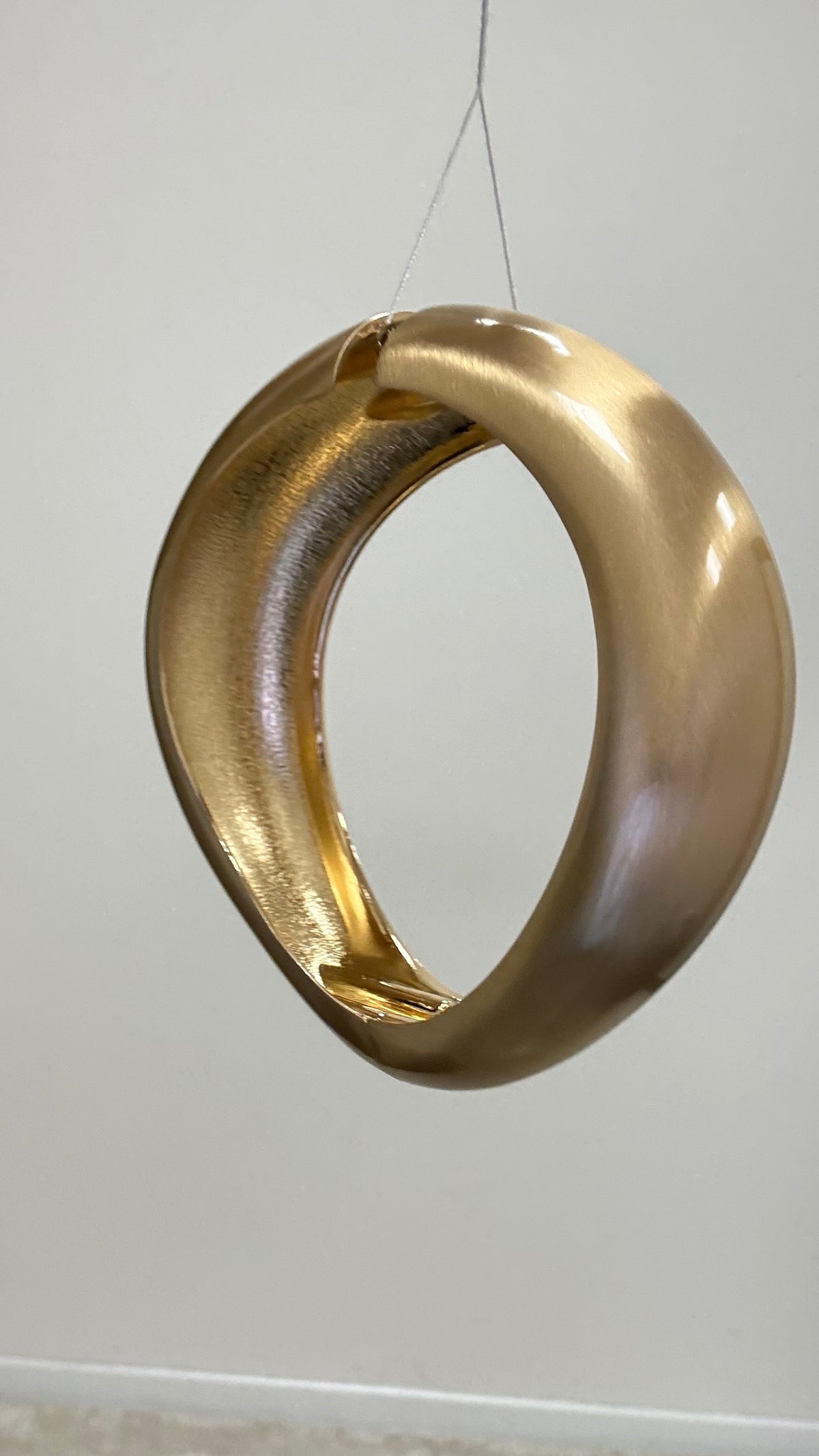 Bracciale Onda Acciaio oro satinato