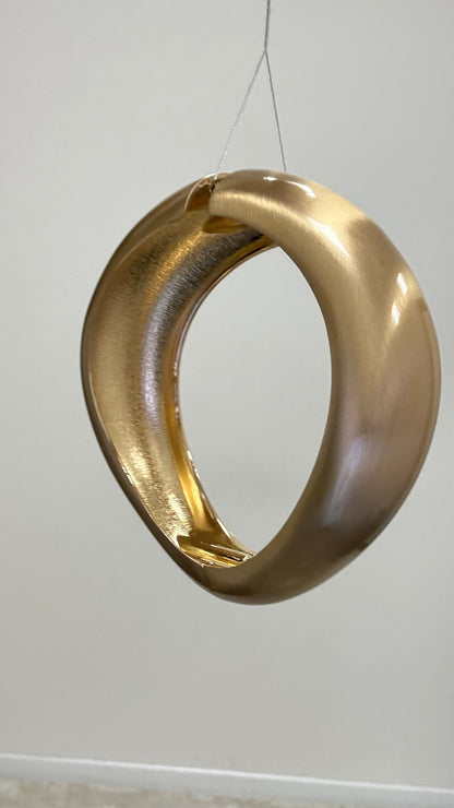 Bracciale Onda Acciaio oro satinato