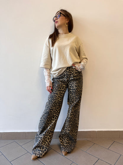 Pantalone palazzo Animalier Susy Mix