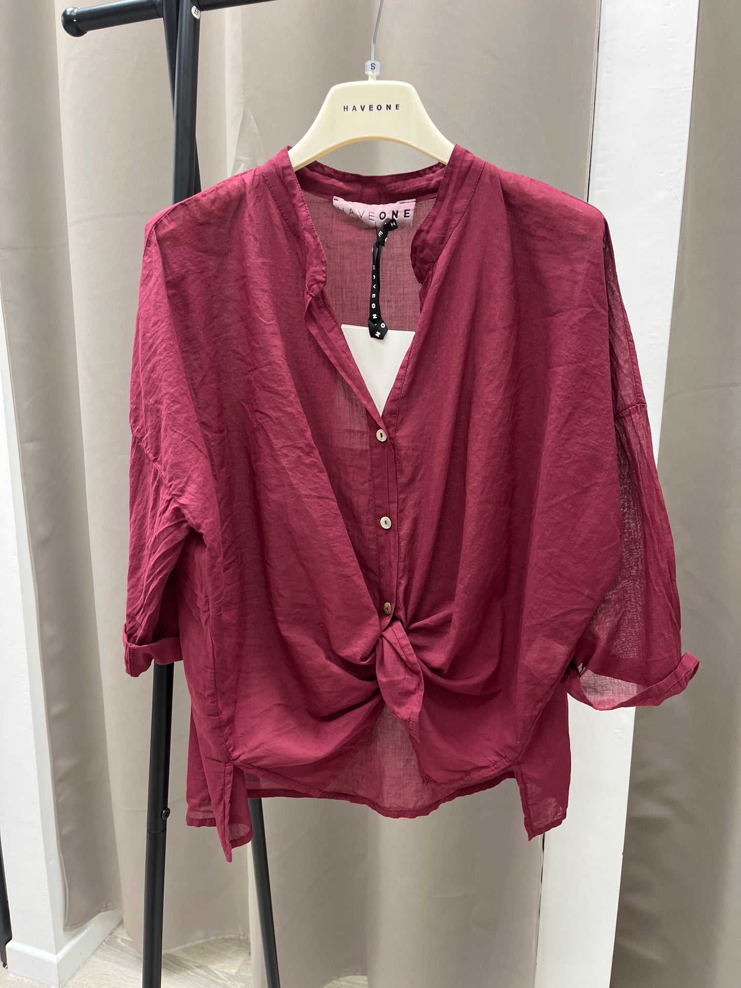HaveOne Camicia mussola Rosso India