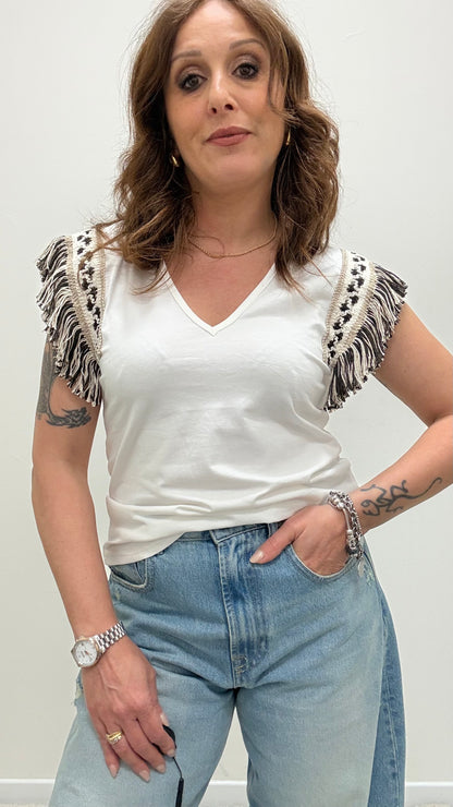 T-shirt con frange Susy Mix
