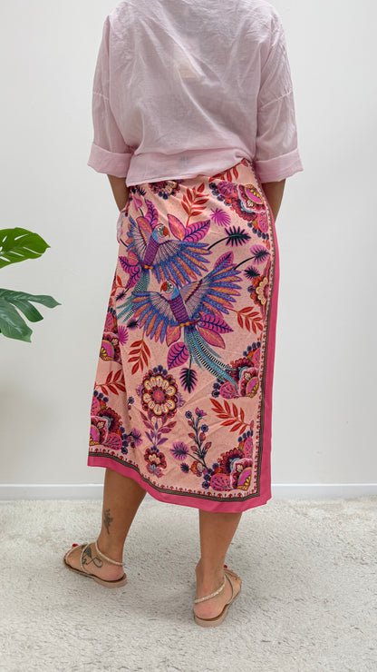 Gonna pareo lunga pappagallo fucsia Haveone art. GVS-Q262