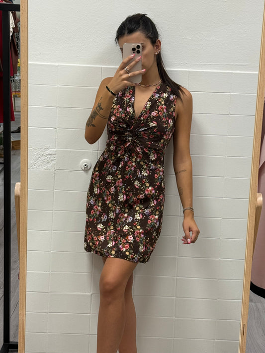 Susy mix abito fiori moro