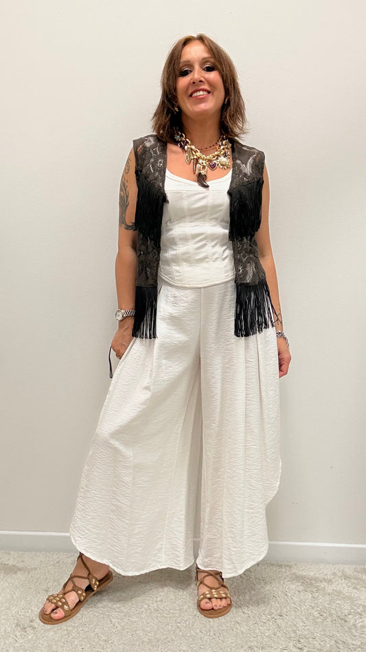 Pantaloni leggeri Aladin Memoire Bianco