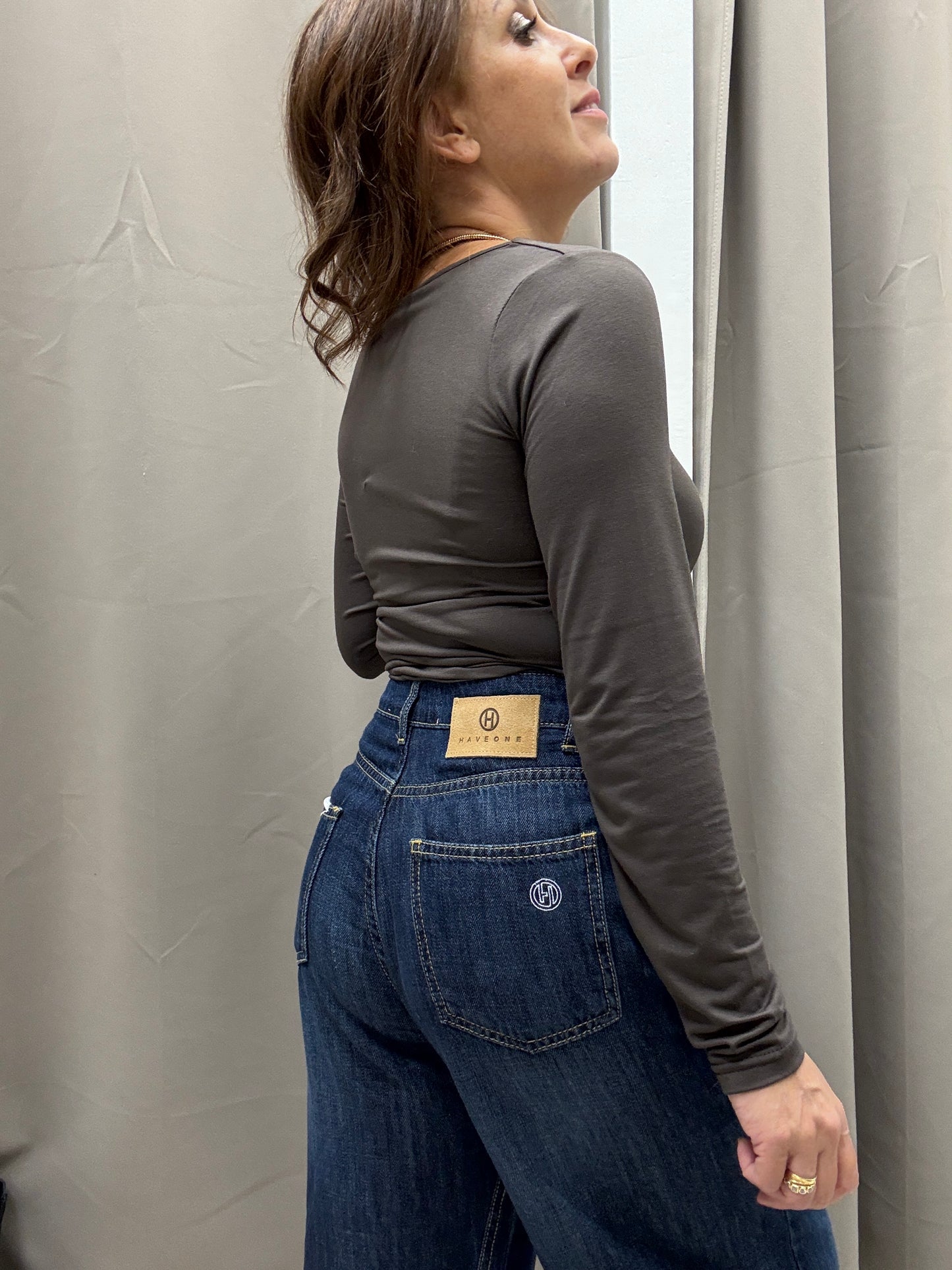 Maglia scollo quadro moro Susy Mix