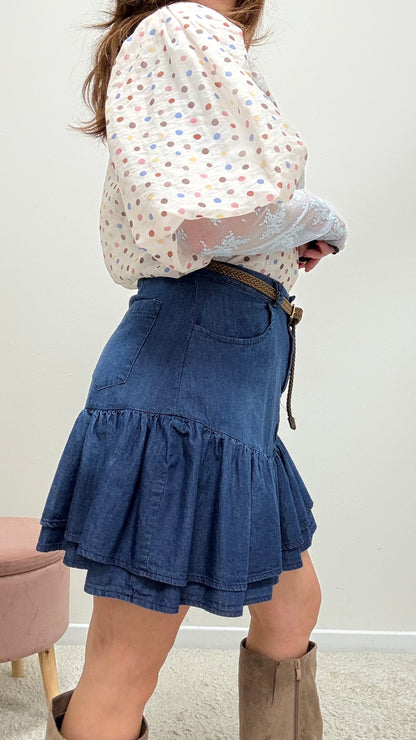Gonna Chambray con Balza Susy Mix