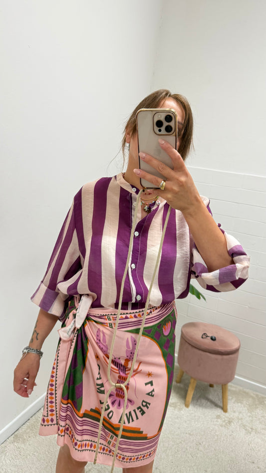 Camicia Riga burro e viola HaveOne