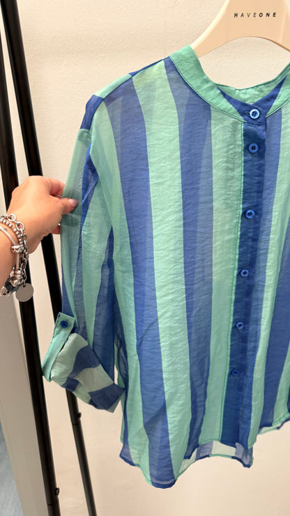 Camicia Riga Blu Royal e tiffany HaveOne Art.CVS-Q422