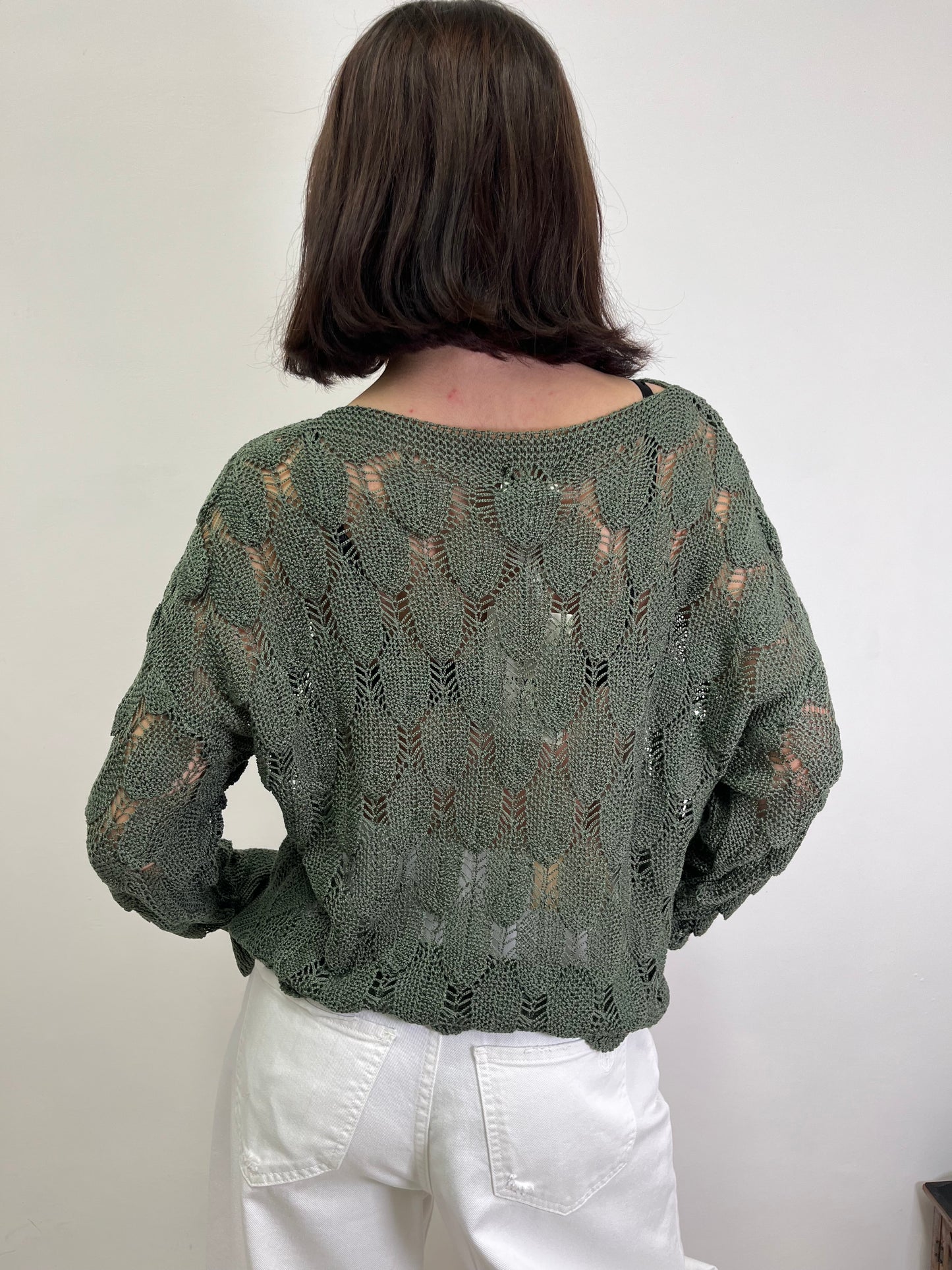 Maglia petalo Verde Susy Mix