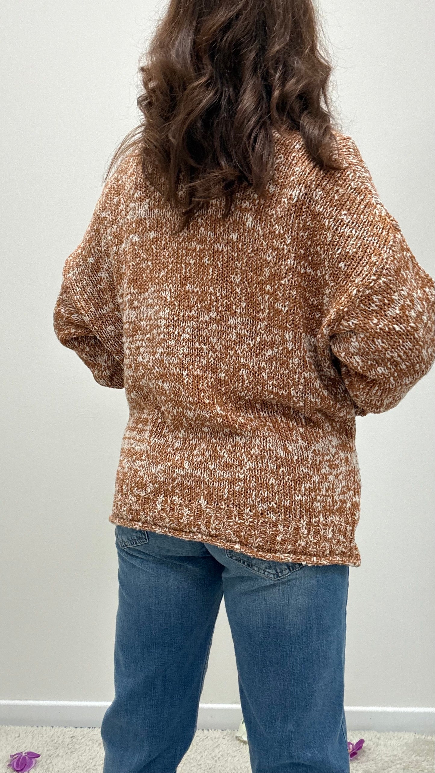 Cardigan Tre Bottoni Melangiato HaveOne Tabacco