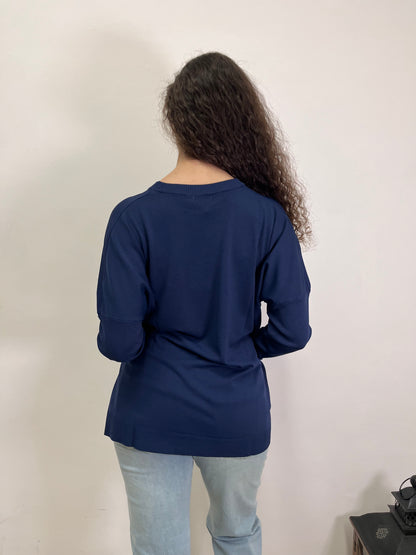 Maglia Blu in filo Susy Mix