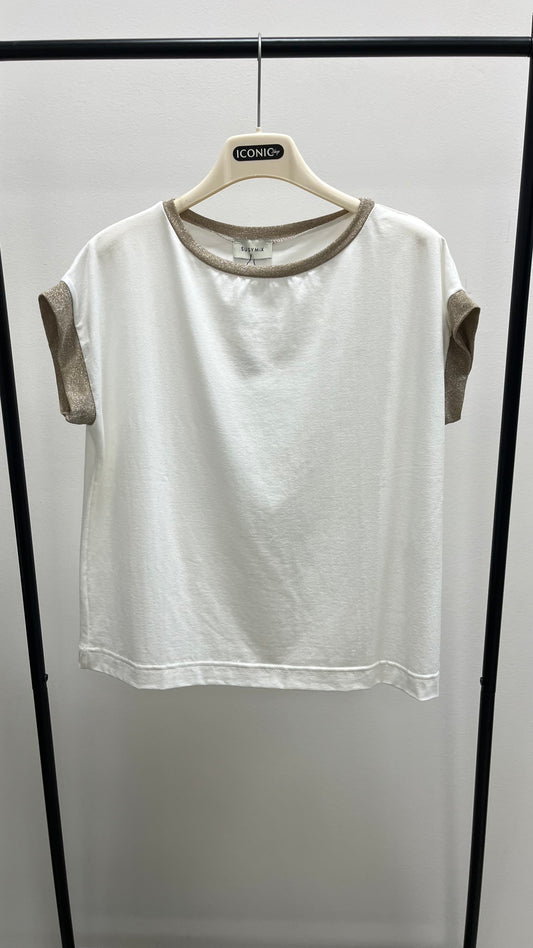 T-Shirt Paricollo Lurex Susy Mix