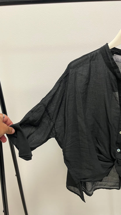 Camicia Mussola di Cotone Nera HaveOne
