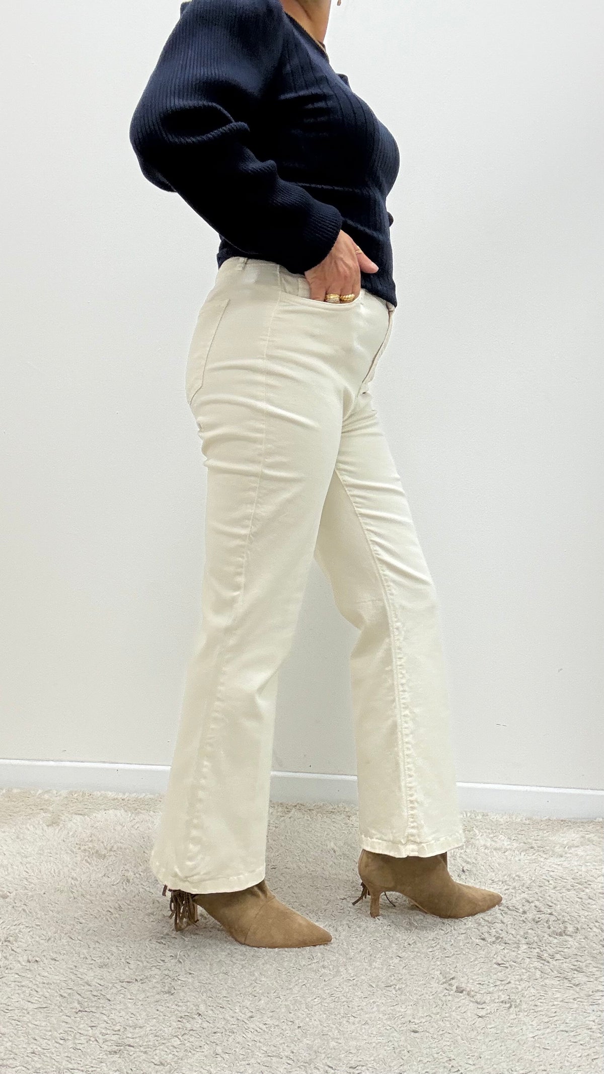 Pantaloni a trombetta Extasy burro