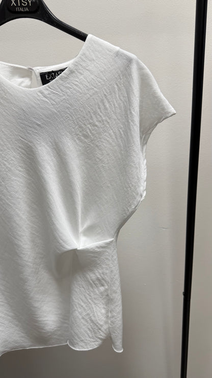 Maglia bianca con ripresa sul fianco Extasy