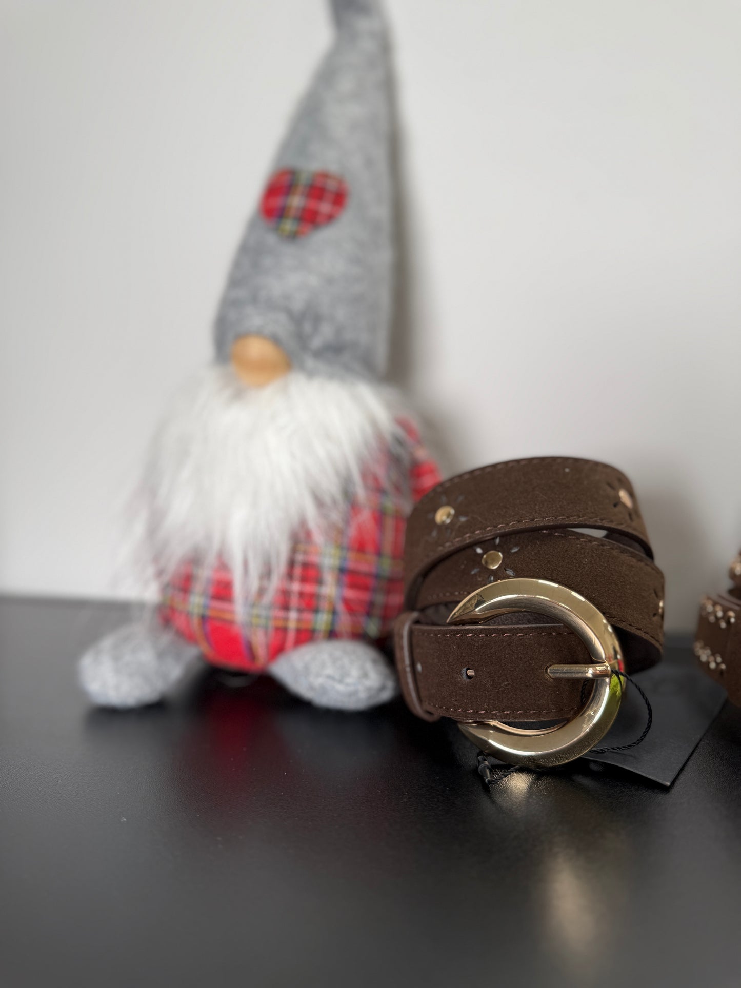 Cintura in camoscio e borchie oro Susy Mix