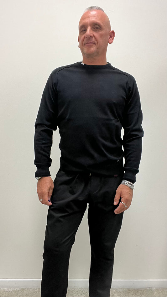 Maglia Girocollo Gianni Lupo Nera Art.GL35232