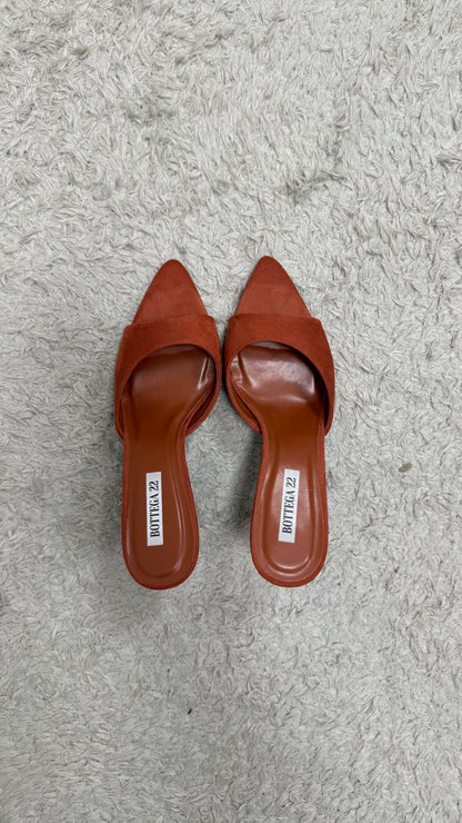 Ciabatta mules orange Memoire
