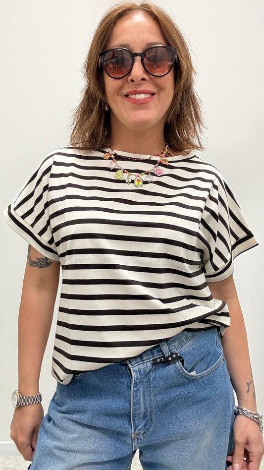 T-shirt scatolina righe Susy Mix moro