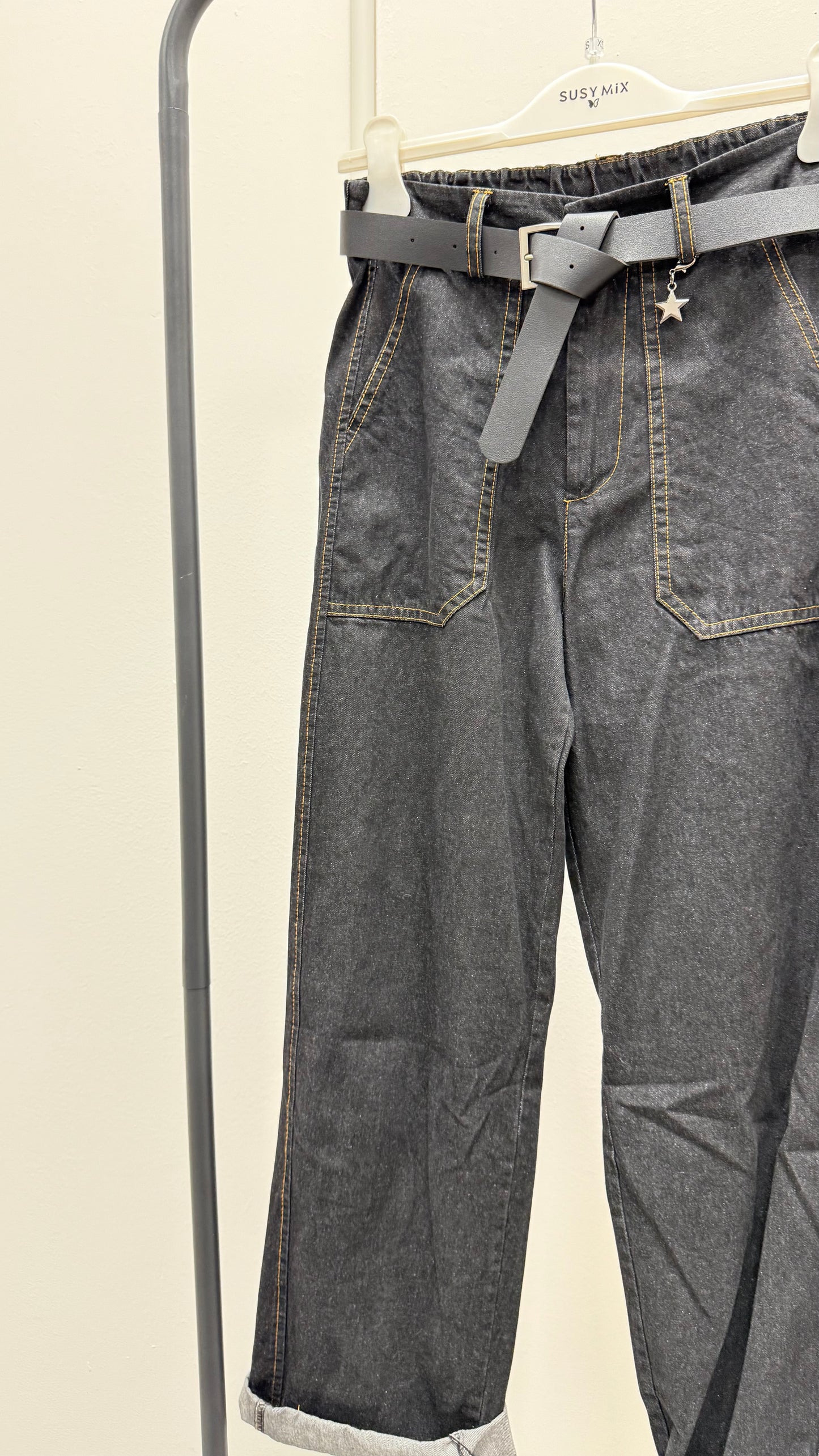 Jeans Balloon Stellina Susy Mix Nero Art.38302P