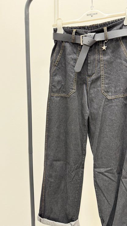 Jeans Balloon Stellina Susy Mix Nero Art.38302P