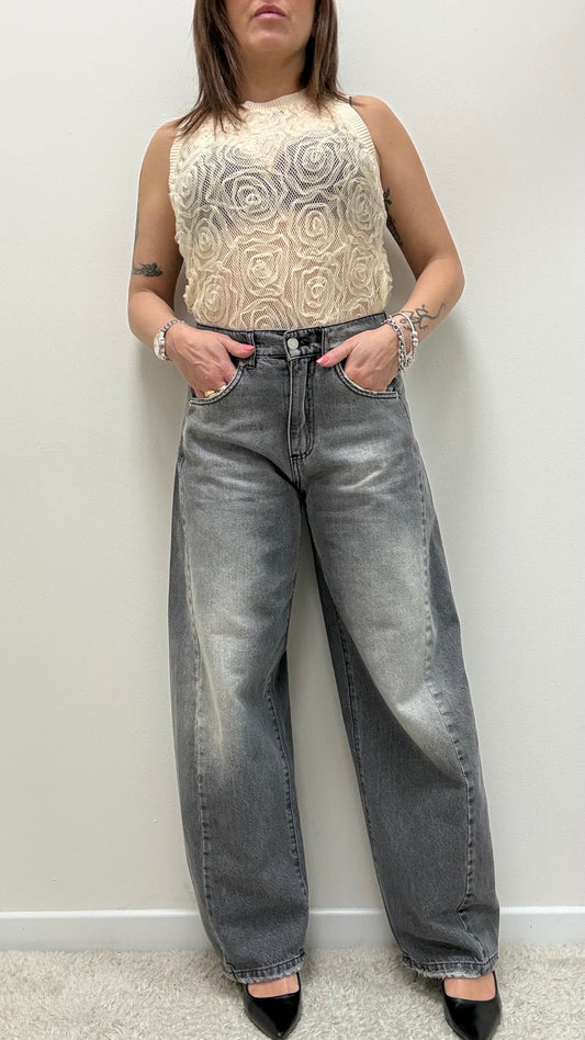 Jeans Lucy barrel grigio Haveone