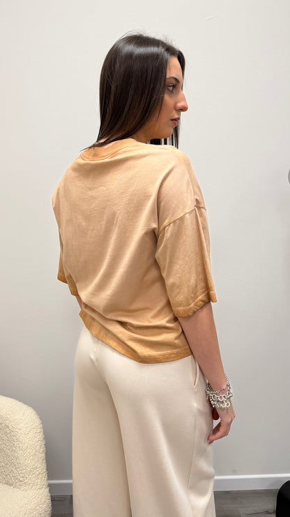 T-shirt rose skull Haveone rosa blush