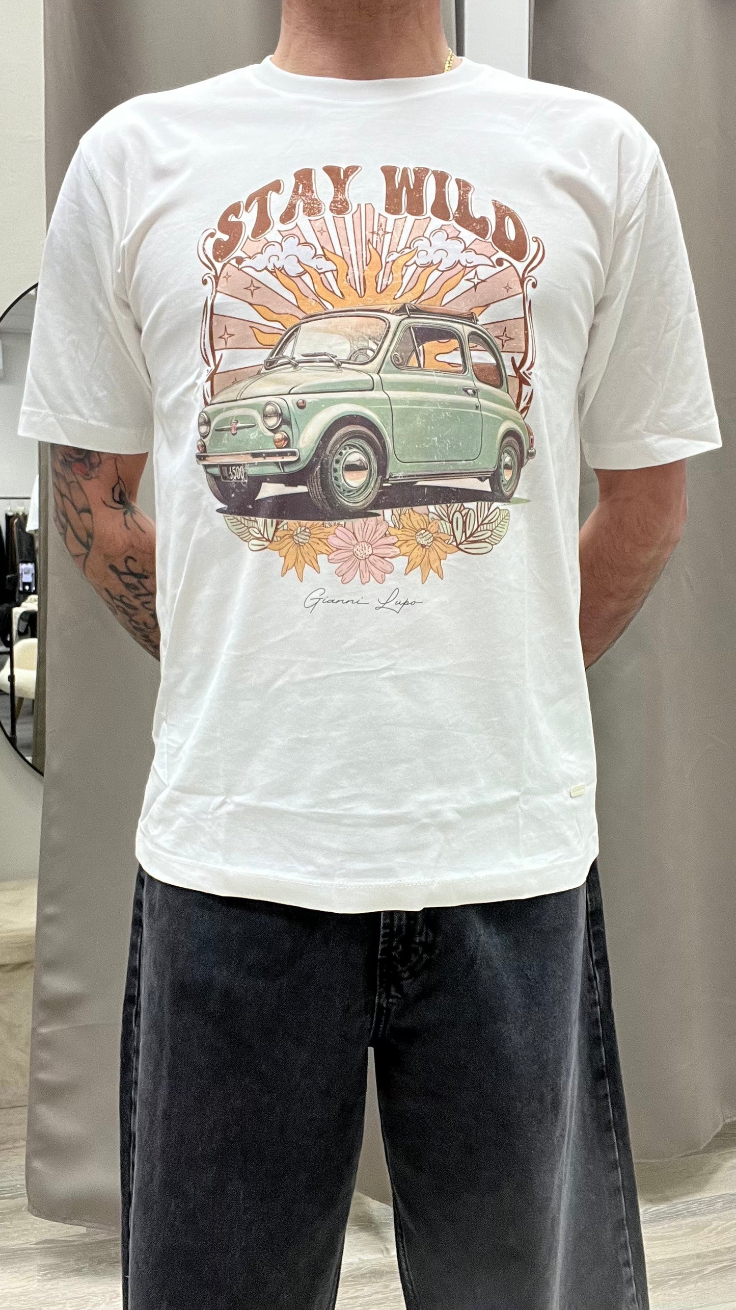 T-Shirt Girocollo con stampa Cinquecento Gianni Lupo