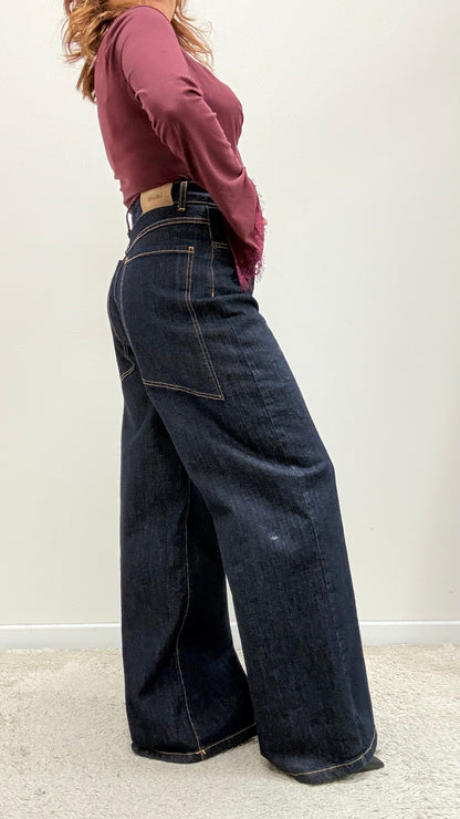 Denim Wide Leg Lavaggio Scuro Motel Art.ZOE-756