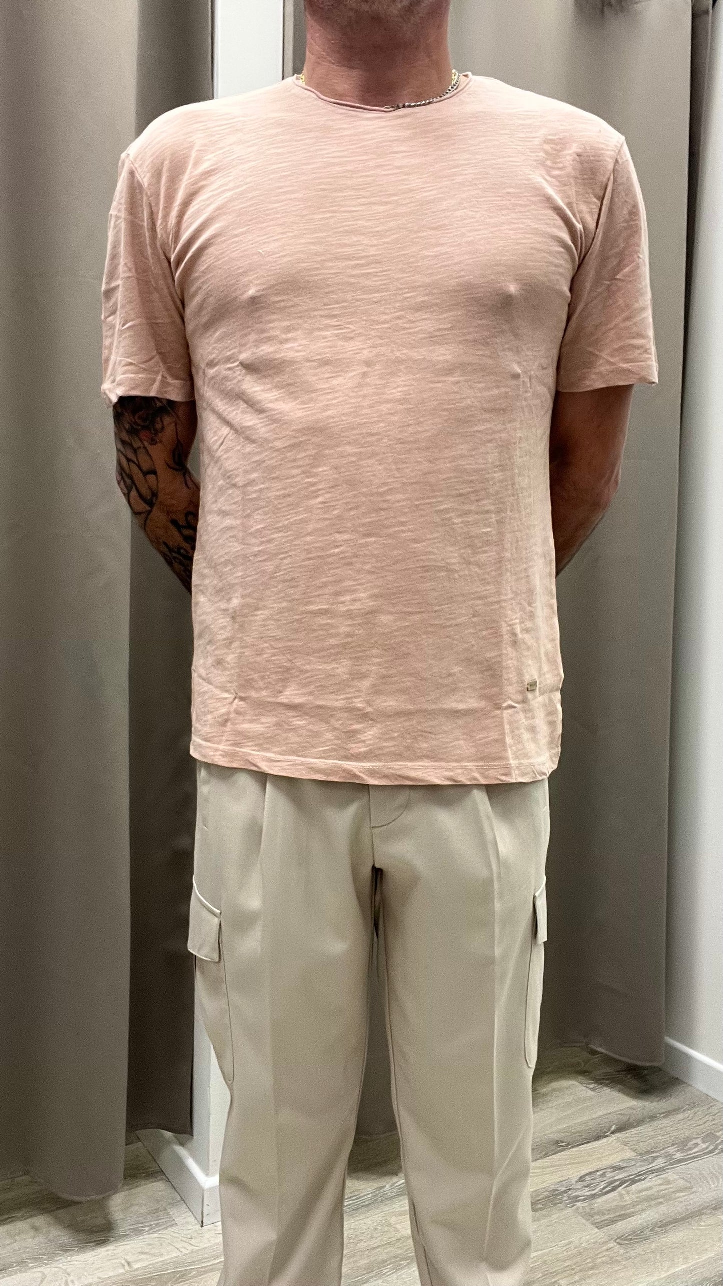 T-Shirt rosa cipria Mélange Gianni Lupo