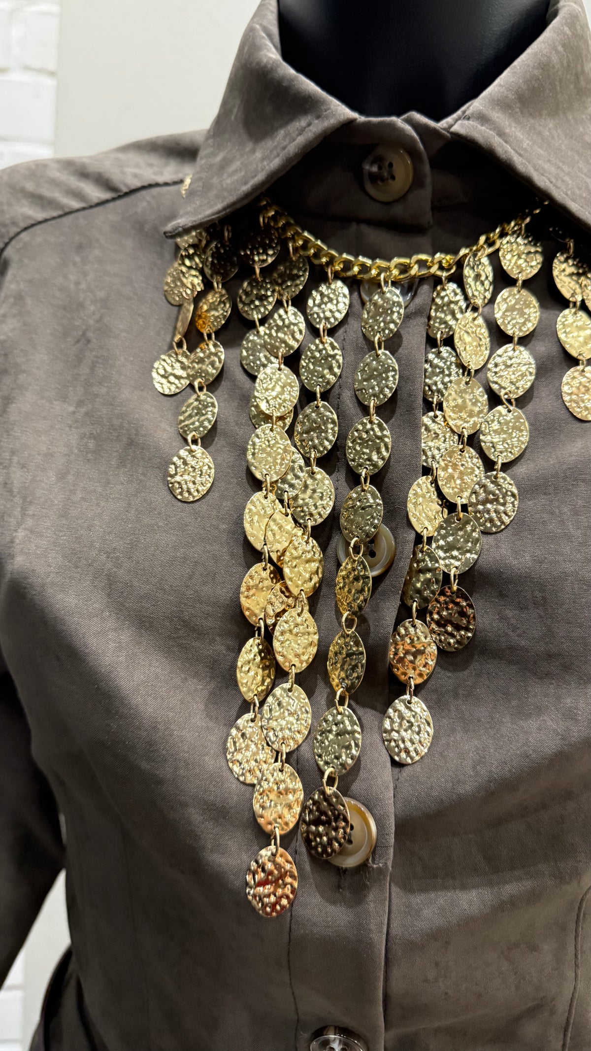 Collana Athena acciaio martellato