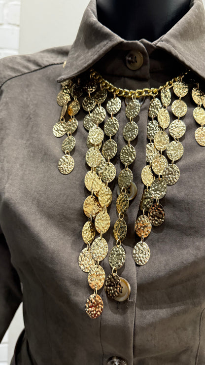 Collana Athena acciaio martellato