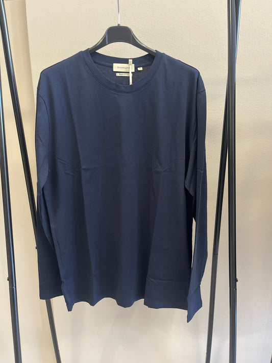 Gianni Lupo T-Shirt Manica Lunga Blu Navy