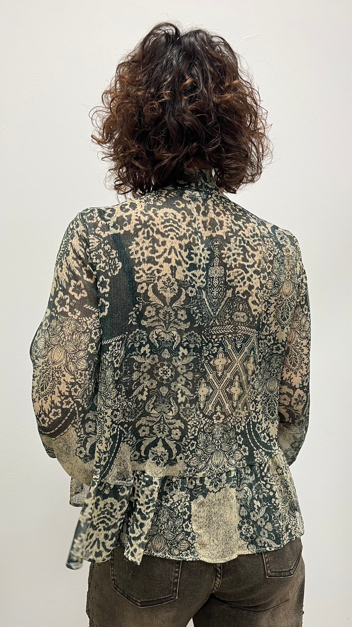 Blusa fantasia scatolina verde Extasy