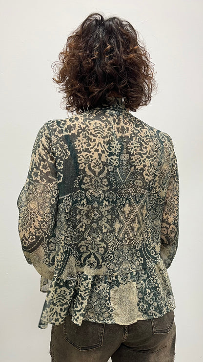 Blusa fantasia scatolina verde Extasy