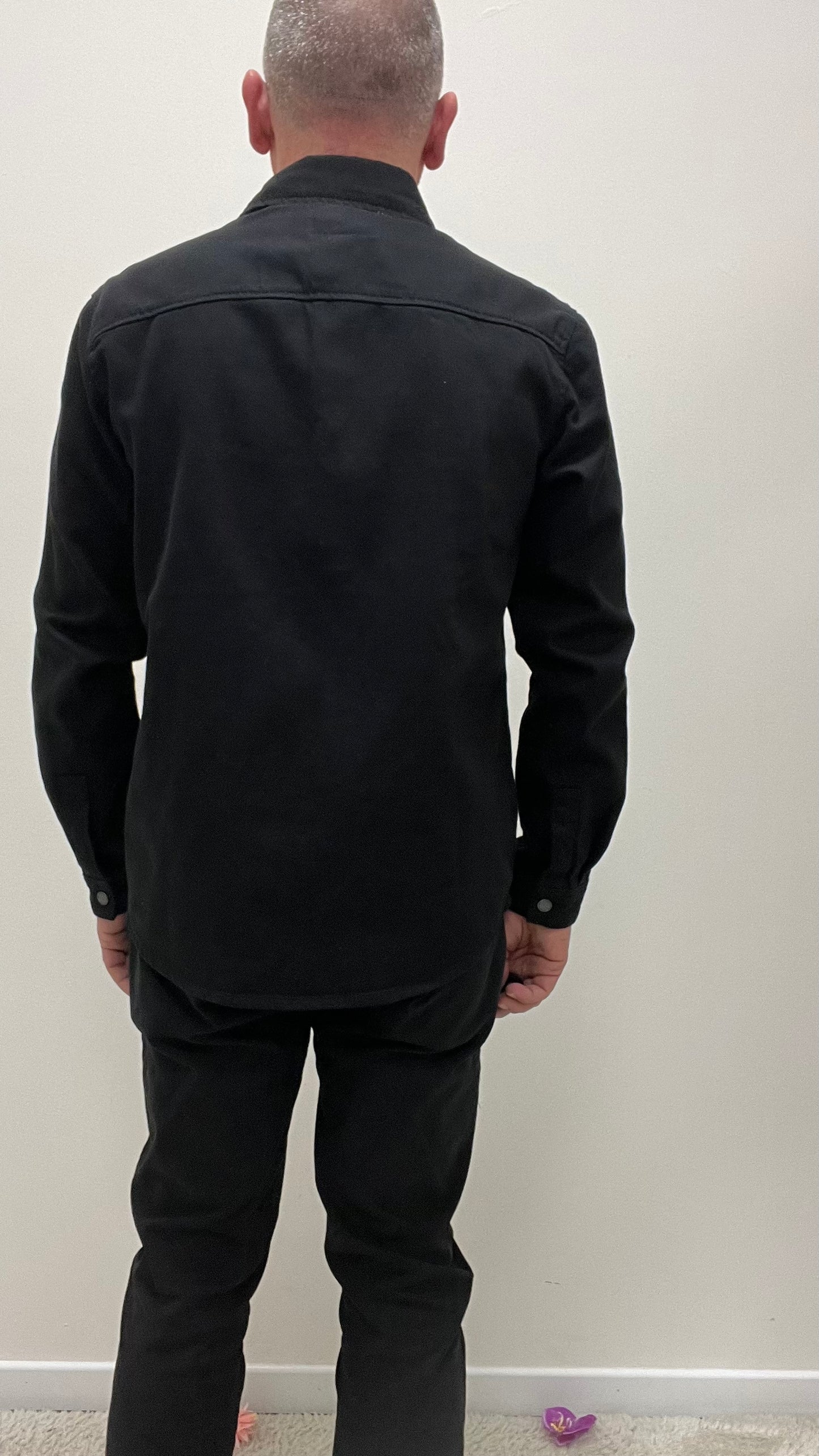 Giacca Camicia in Jeans Nera Gianni Lupo