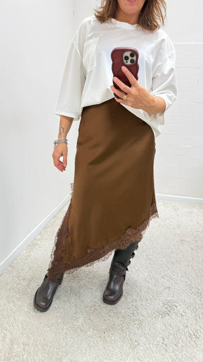 Longuette con Pizzo Asimmetrica Moro HaveOne Art.GMA-R040