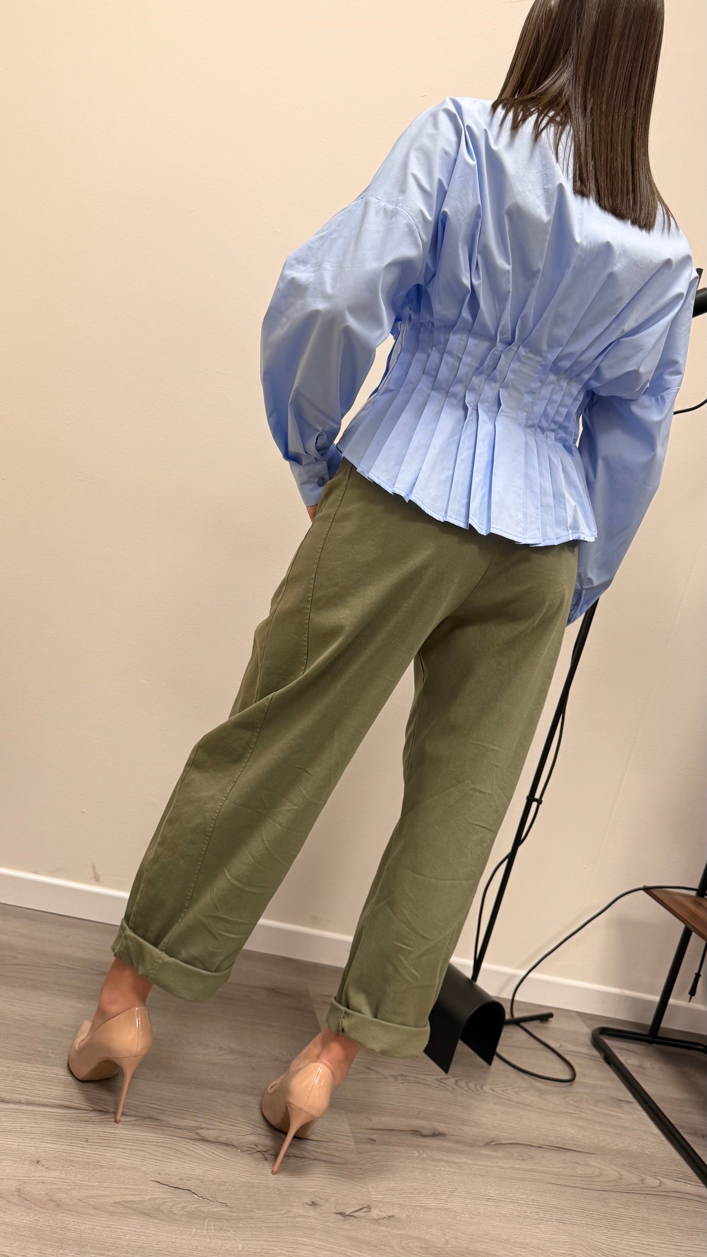 Pantaloni stellina ovetto Susy Mix verde militare
