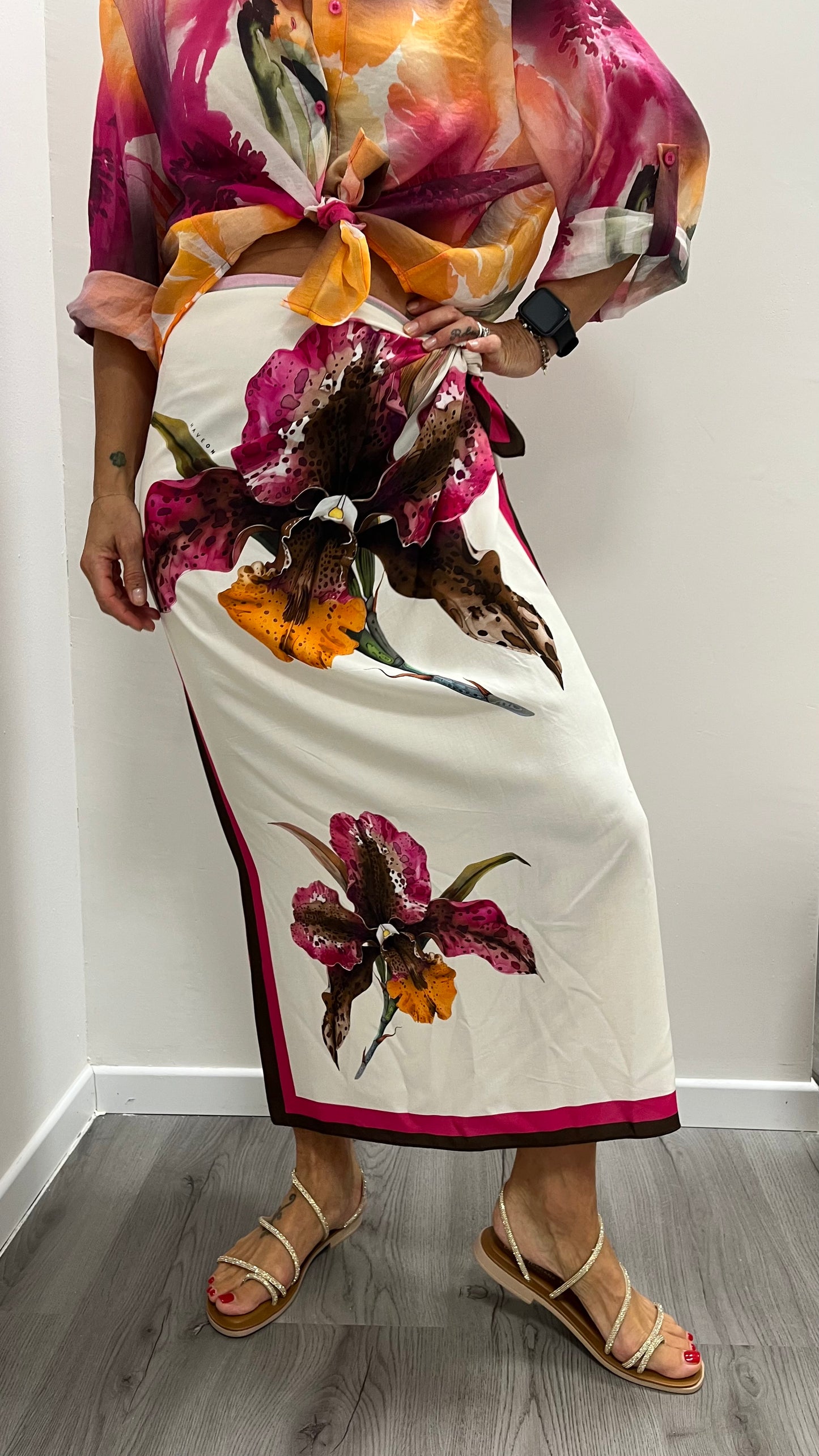 Gonna pareo lunga orchidea fucsia moro Haveone art. GVS-Q281