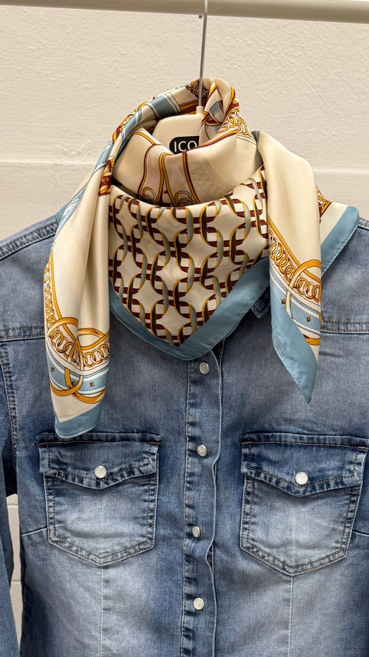 Bandana foulard Fantasia azzurro Memoire