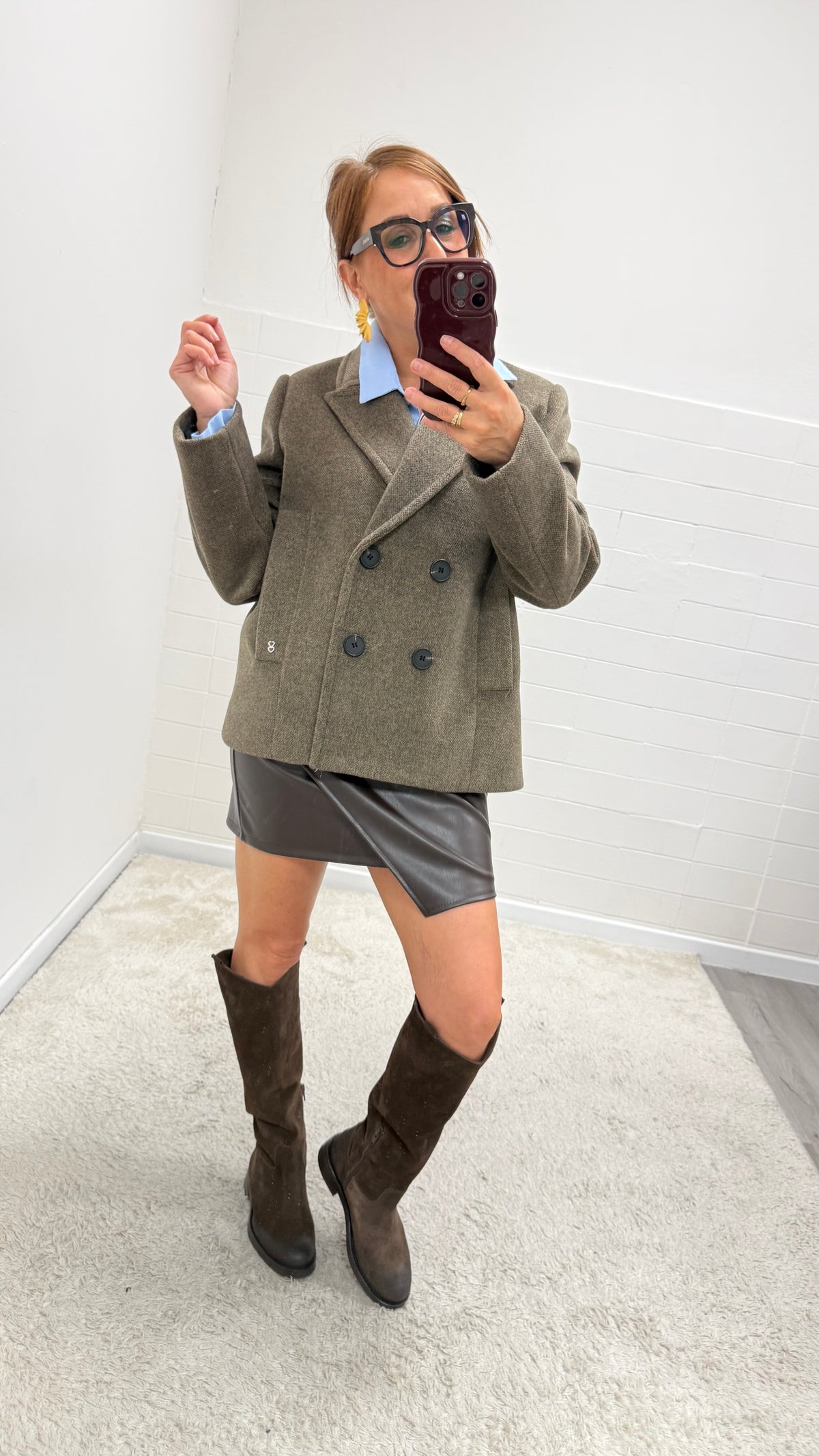 Cappotto Caban Taupe Please